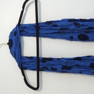 Blue polka dot scarf